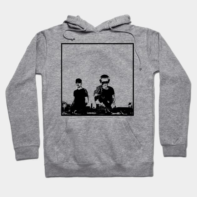 Couple portrait 2 Cosmic Djs Hoodie by JD by BN18 